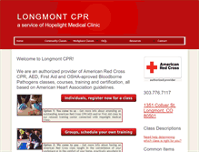 Tablet Screenshot of longmontcpr.org